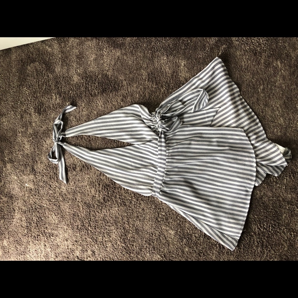 Gray wrap romper